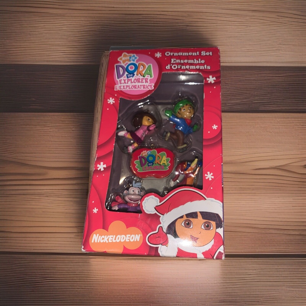 Dora The Explorer Nick Jr Nickelodeon Set Of 5 Miniature Ornaments 2007‎ Rare